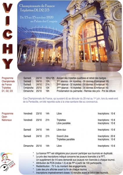 Affiche Vichy 2020 Triplettes report